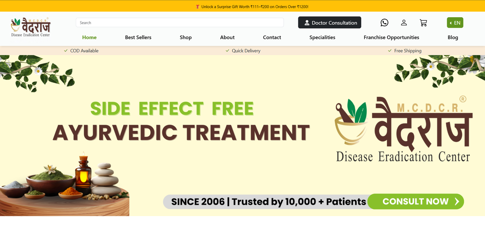 Vaidraj Ayurvedic — web